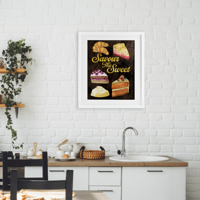 «Savour The Sweet Dessert», reproduction sous verre, conception de Hillary Holt