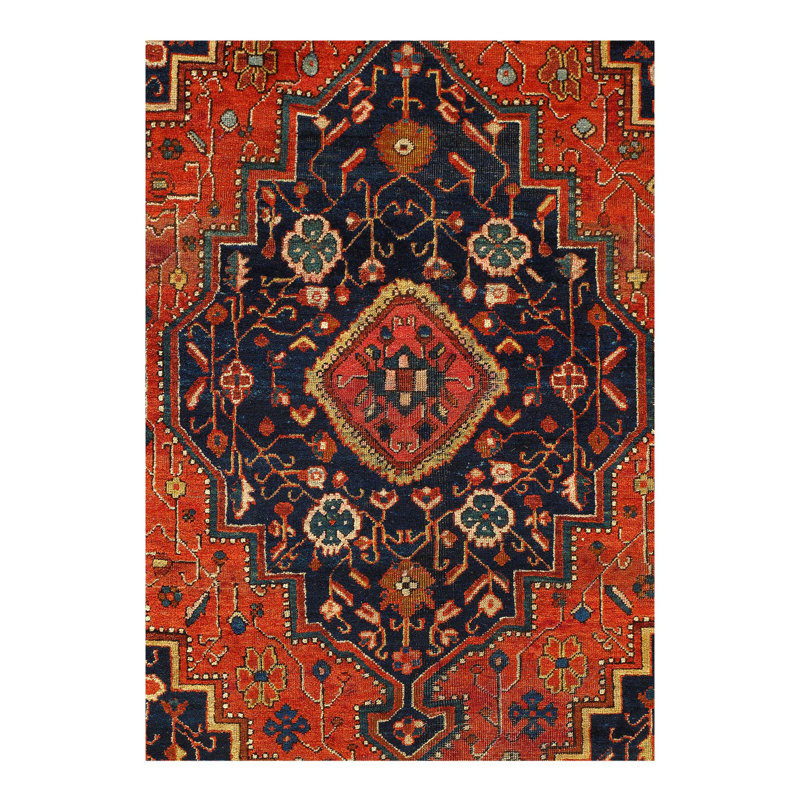 One-of-a-Kind Rectangle 4'3" X 6'8" Hand Knotted Area Rug
