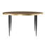 Table basse ronde avec plateau en relief