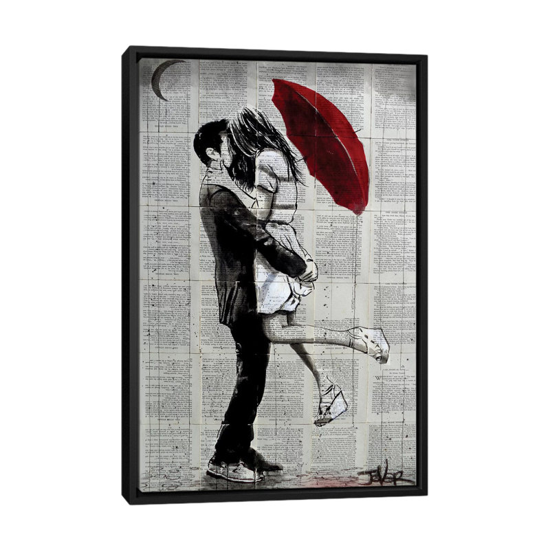 «Forever Romantics», impression sur toile, H 26 po x l 18 po x P 1,5 po, Toile avec cadre noir, Pas de tapis