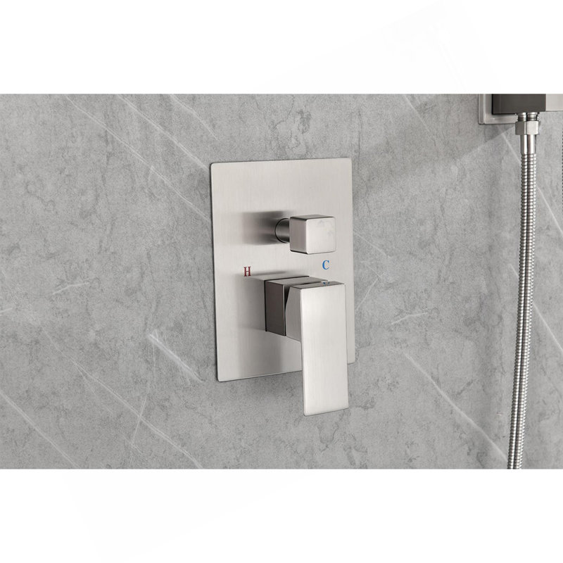 12" Shower Head System Ceiling Mounted Shower, Brushed Nickel