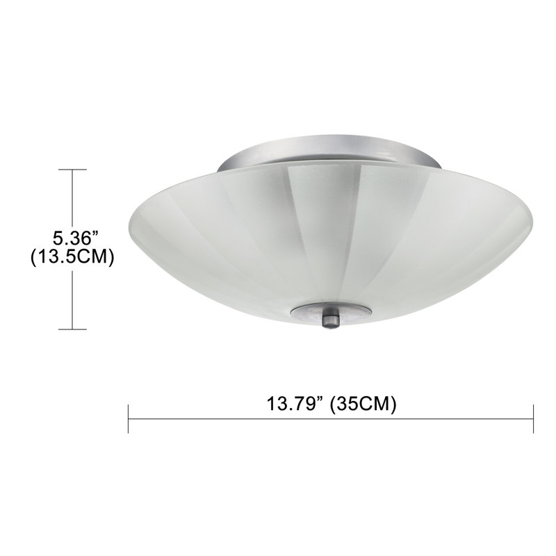 Plafonnier encastré 13,79 po 2 lumières Mintie