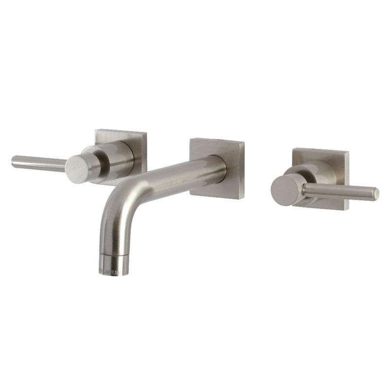Robinet de salle de bain mural Concord, Nickel brossé, Lever
