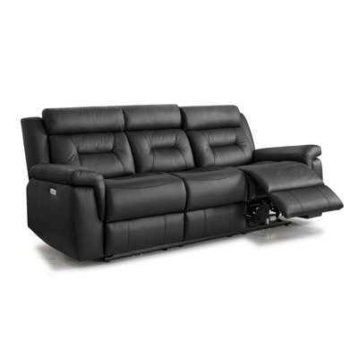 Milan 3 Seater Electric Recliner Black