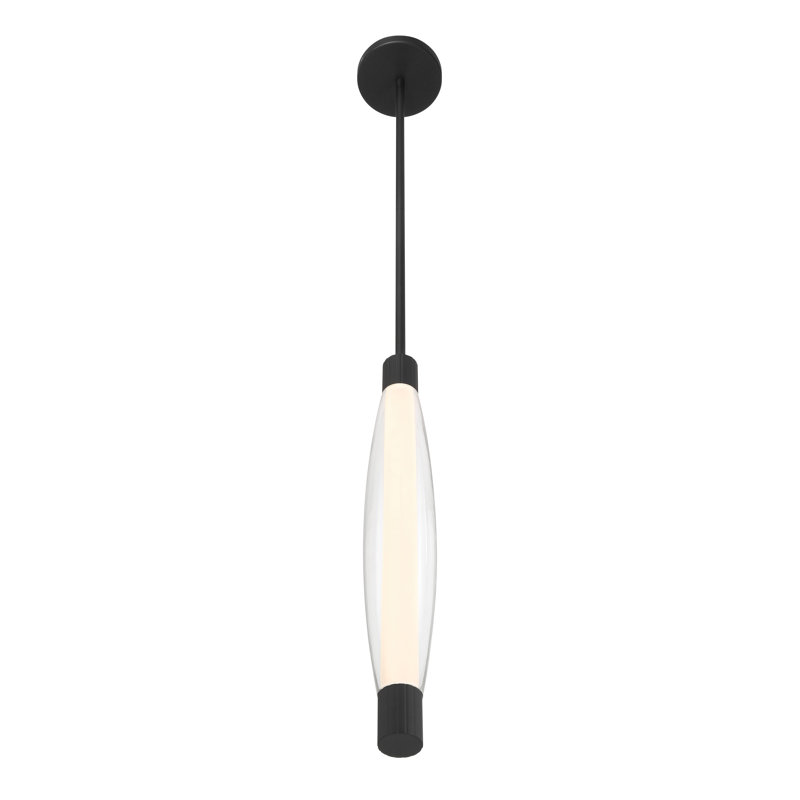 Luminaire suspendu à DEL, Noir mat foncé