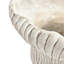 Jardinière corail sable et ciment 9,3 po x 9,7 po avec finition texturée beige