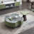 Shaped supercrystalline stone coffee table-111003496