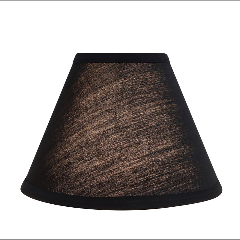 Black Tetoron Cotton Empire Lamp Shade with Brass UNO Fitter