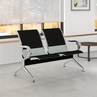 Faux Leather 49'' Reception Loveseat