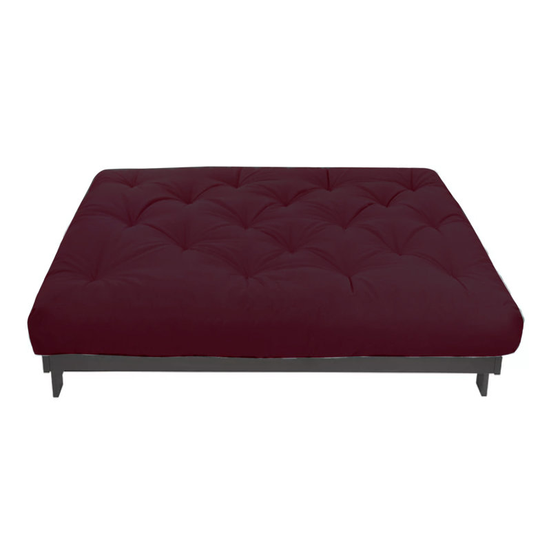 Matelas de futon à ressorts / à ressorts Wooly, Double, Bourgogne