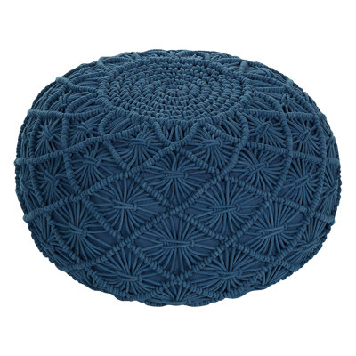 Gerasim 50cm Wide Round Pouffe Ottoman
