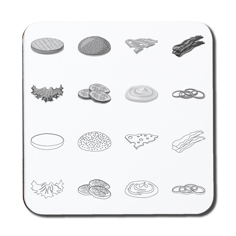 Dulci Square 6 Piece Coaster Set