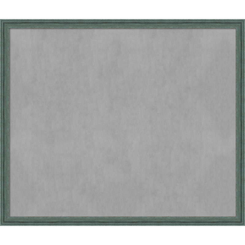 Tableau magnétique encadré gris sarcelle recyclé, H 27 po x l 39 po