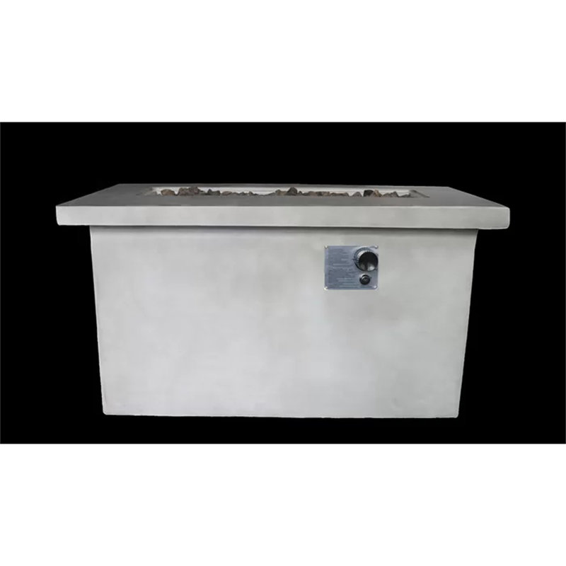 Foyer de table d'extérieur au propane / gaz naturel 24 po H, Gris, 26" H x 24" W x 60" D