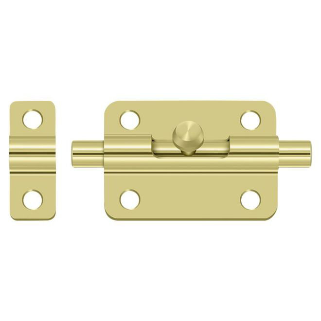 Deltana 3BBU3 3" Barrel Bolt; Bright Brass Finish, Polished Brass