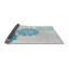 Tapis bleu à motif floral Kyal-1811349429