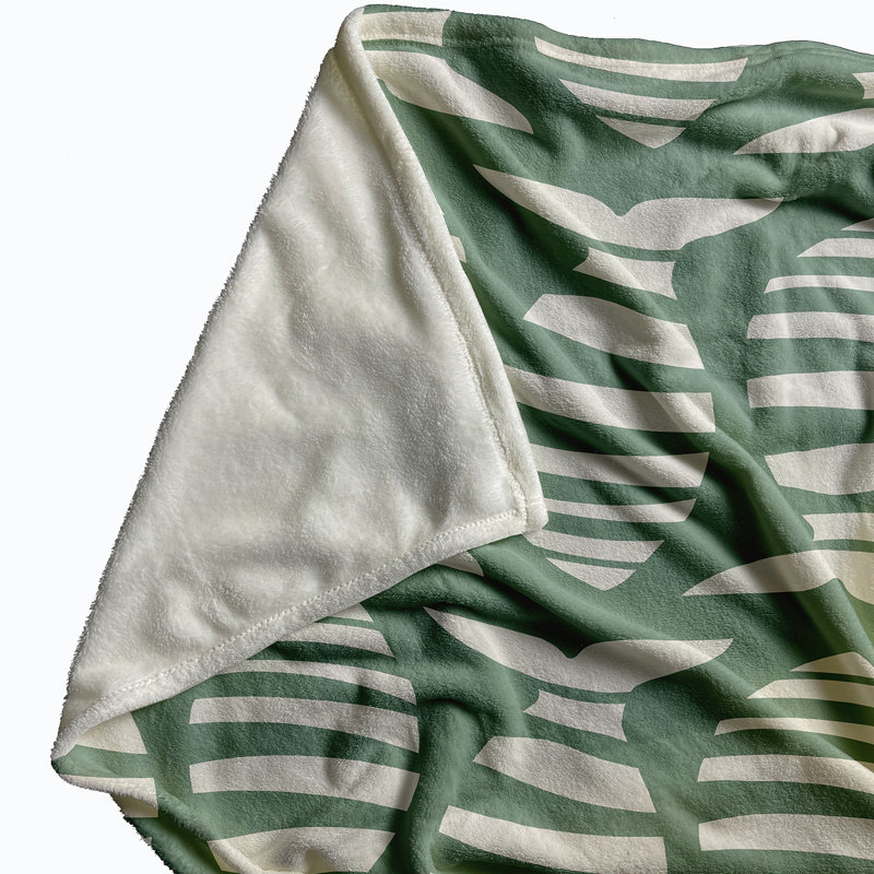 Couverture polaire, L 60 po x L 80 po, Sauge