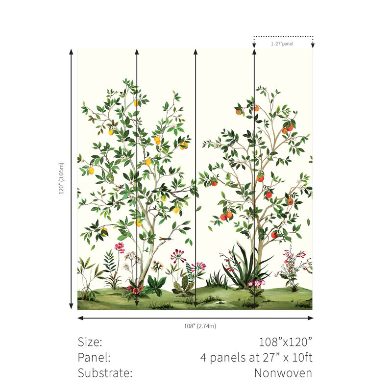 Turid Floral Wallpaper, Porcelain