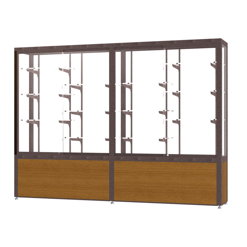Vitrine en aluminium Défi Series du trophée, Laminé blanc, Satin, H 66 po x l 60 po x P 16 po