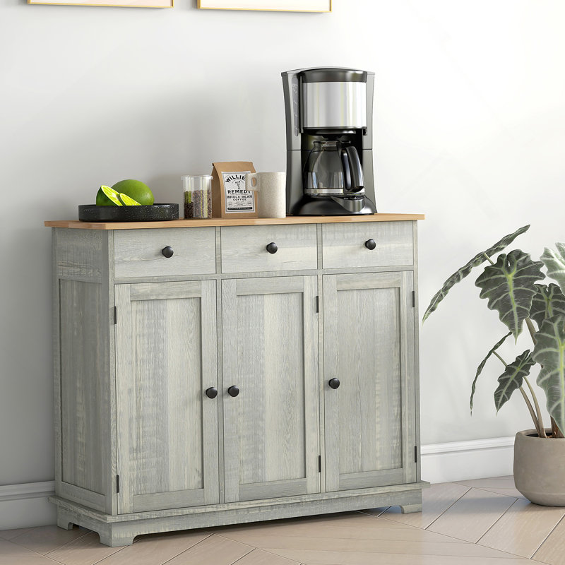 Armoire d'appoint avec tiroir, Gris