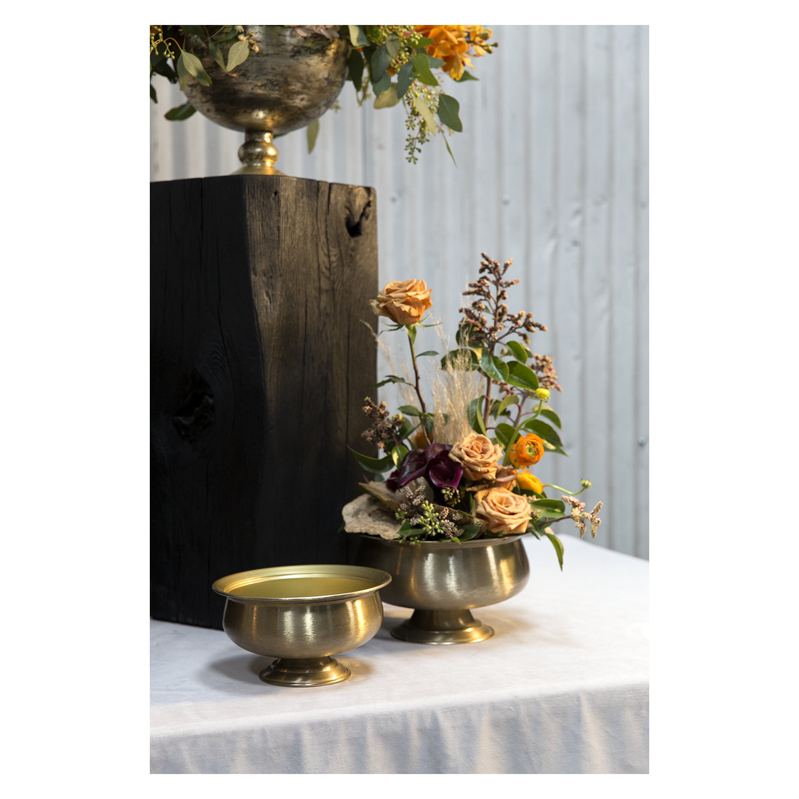 Gola Handmade Metal Table Vase, 5.75" H x 9.75" W x 9.75" D