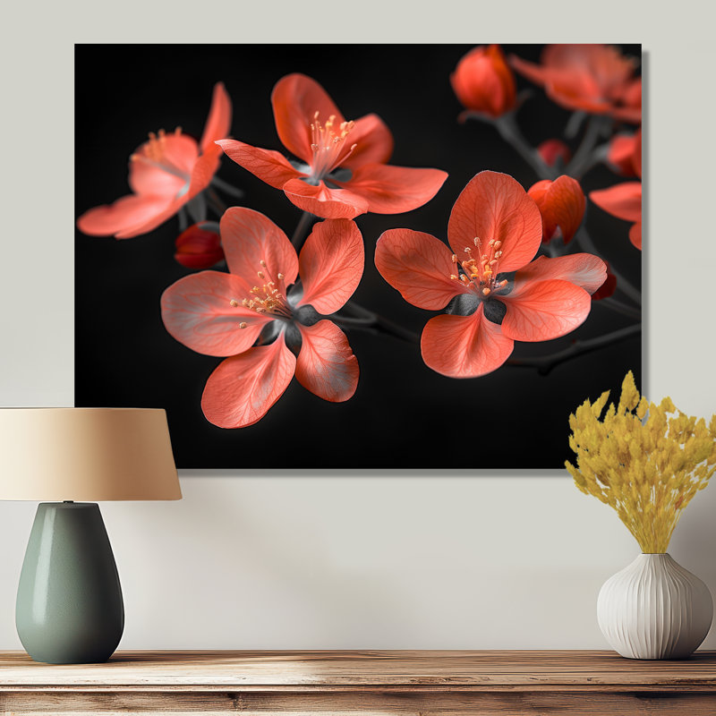 Décoration murale Mote - fleur de pommier, H 12 po x l 20 po, White Floater Framed