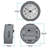 4-Inch Round Gray Atomic Analog Alarm Clock