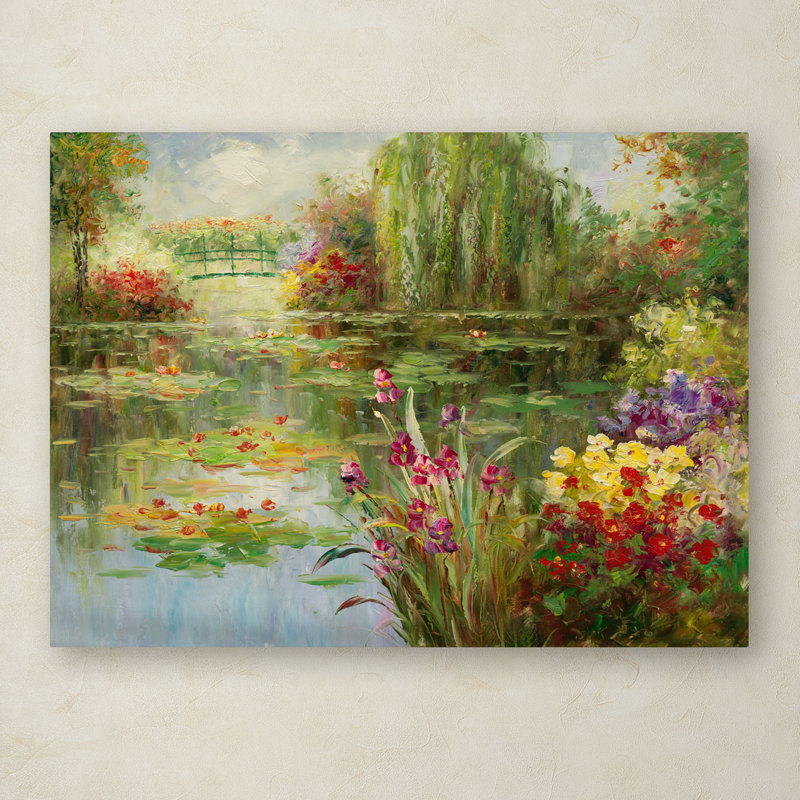 «Water Lilies», reproduction d'art sur toile tendue, H 18 po x l 24 po x P 2 po