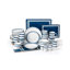 Waterside 56pc Blue Bistro Combo Dinner Set