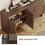 60” Sideboard Curved Cabinet With 4 Doors-1356033083