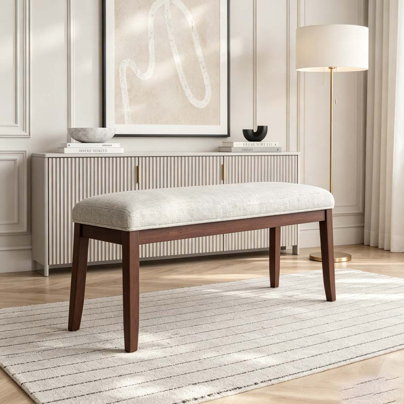 Banc rembourré pour chambre à coucher, Cherry