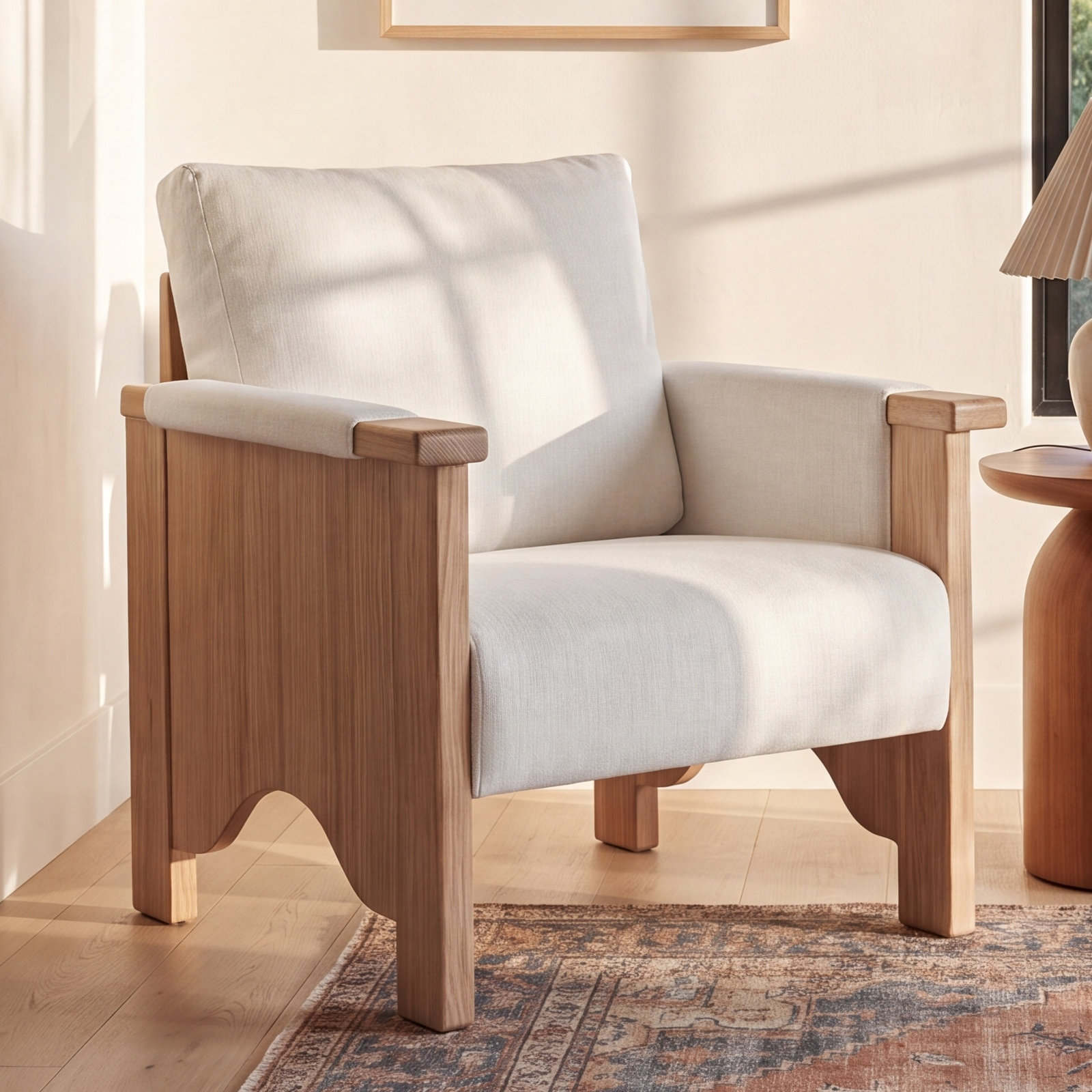 Sailor Oak Armchair, White