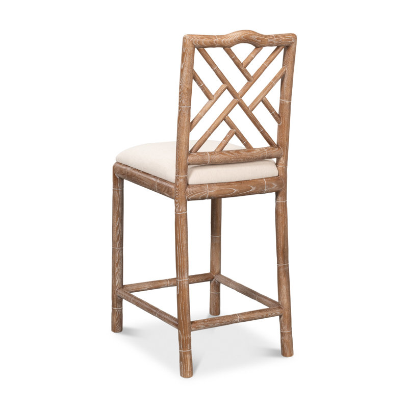 Brighton Upholstered Stool with Solid Wood Frame