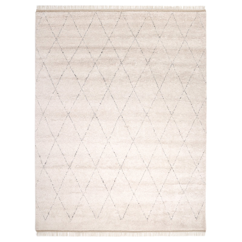 Flerida Moroccan Area Rug in Linen, Rectangle 3' x 5'