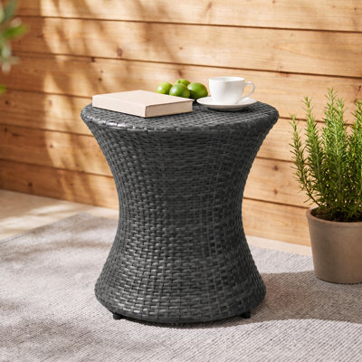 Aghilas Round Wicker Outdoor Side Table , 20'' in. W 20'' in. D