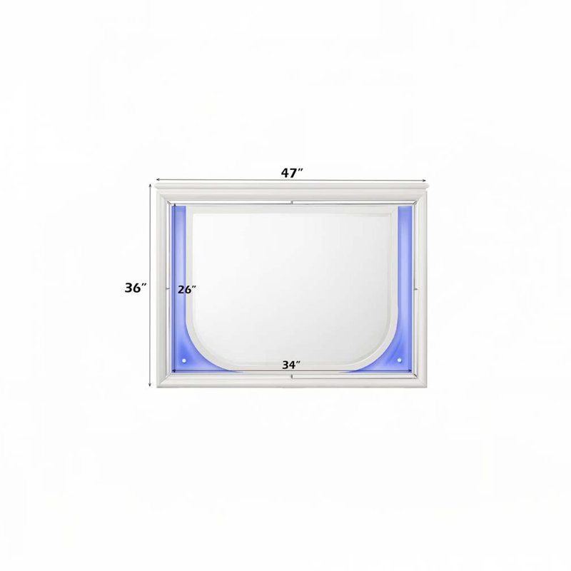 White Finish Mirror