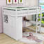 Lit mezzanine en bois 3 tiroirs Jeilynn avec garde-robe et bureau intégrés-828670783