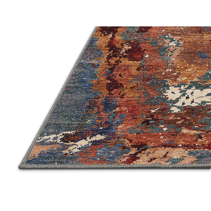 Tapis marocain tissé à la machine, Rectangle 7 pi x 9 pi