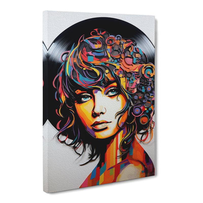 Vinyl Record Pop - No Frame Print, 60cm H x 40cm W x 3cm D