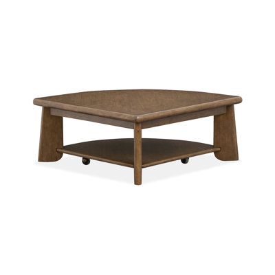 Fyfe Pie Shaped Lift Top Cocktail Table With Casters