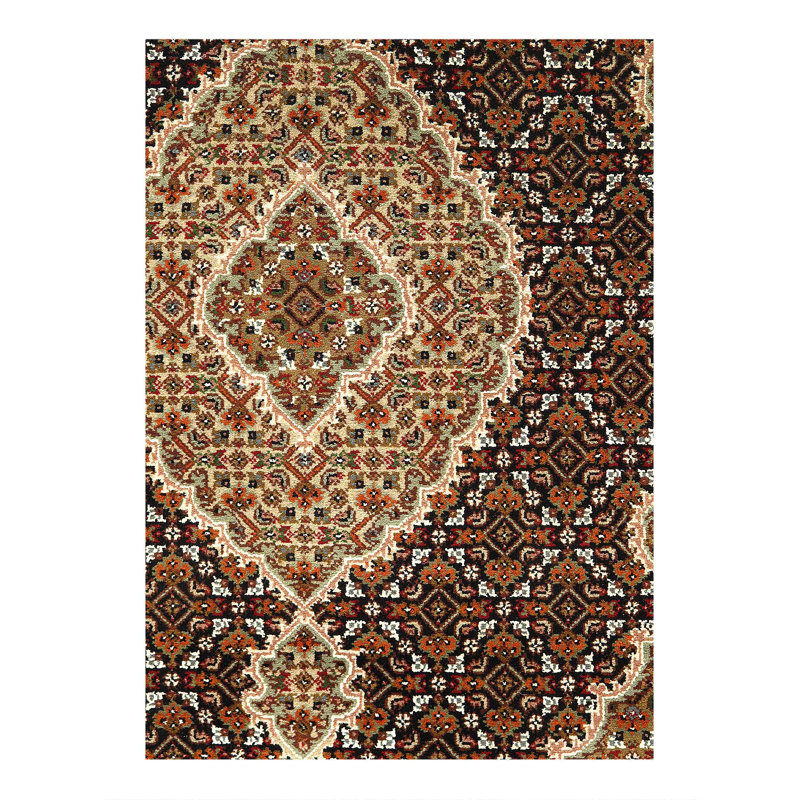 Tapis en soie et laine Tabriz Mahi Design 4 pi x 6 pi