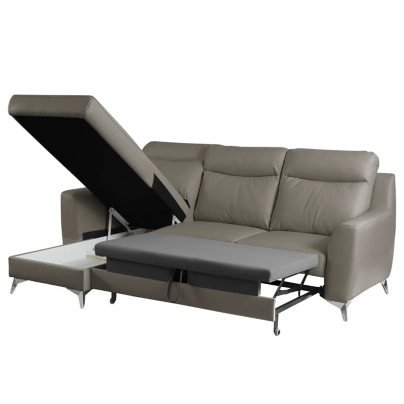 Fabiha 3 Seater Sofa Bed, Left Hand Facing, Grey