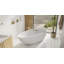 Baignoire autoportante en résine de trempage avec trop-plein et bonde Badeloft 72,8 po x 32,7 po BW-01-XL-G en blanc brillant-137927628