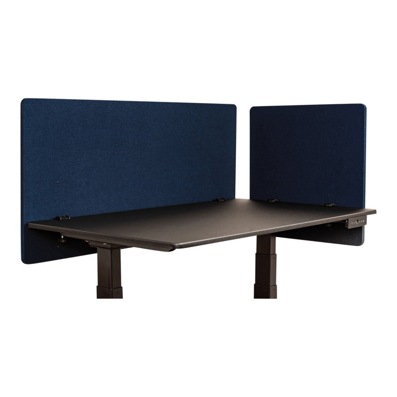 Ash Gray Acoustic Desk Divider with Clamp-on Design