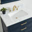 Meuble-lavabo simple 30 po avec plateau en marbre Colleen-1184974427