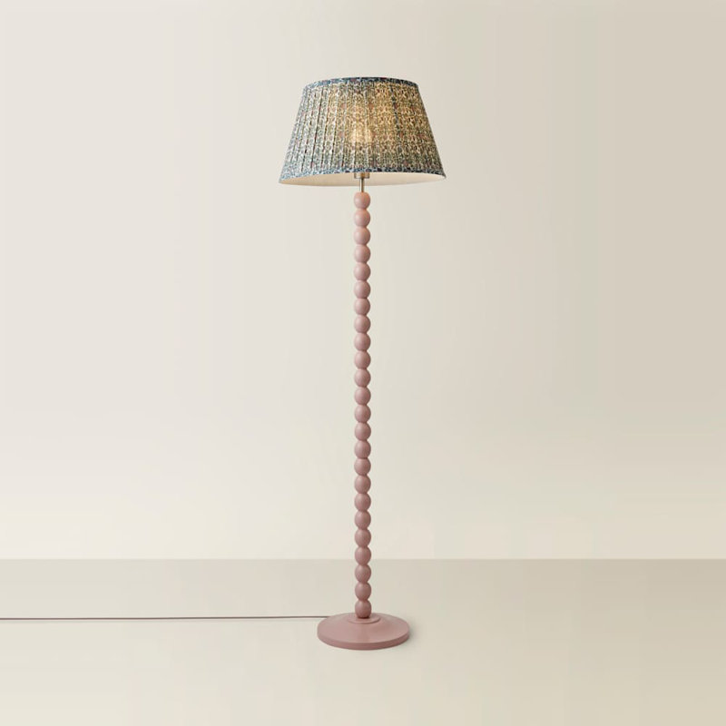 Accardi 150cm Matte Traditional Floor Lamp, Pink, No