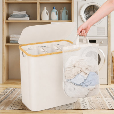 160L Partitioned Storage Basket with Lid