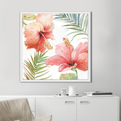 «Tropical Blush II», reproduction de peinture acrylique sur toile