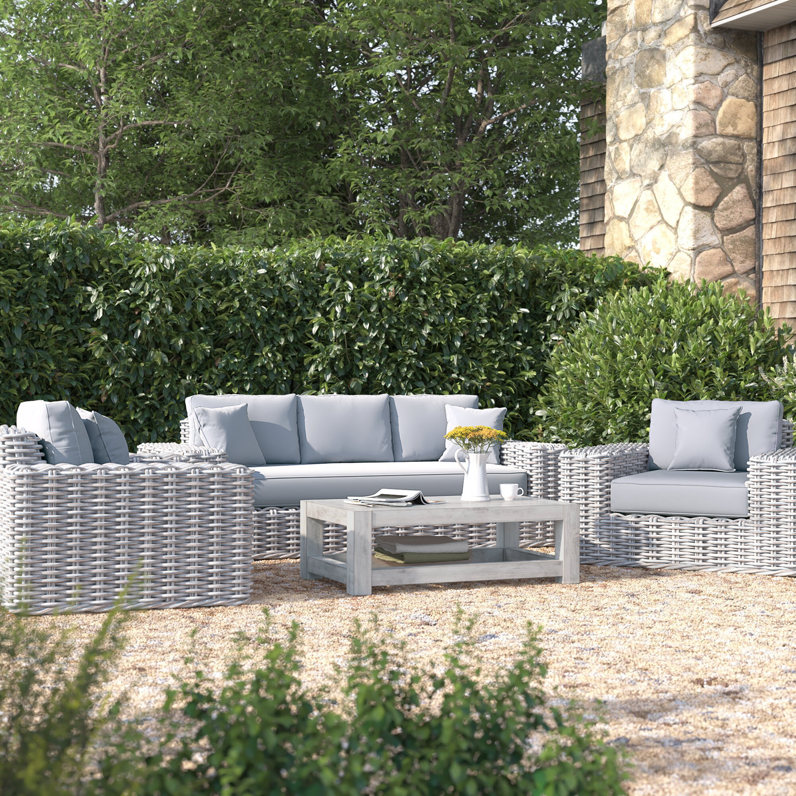 Acacia 5 - Person Patio Conversation Set with Cushions
