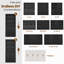 Bibliothèque H 71 "avec portes en verre trempé, armoire de rangement avec ports de charge USB et Type-C et lumières DEL (2B)-2144005871